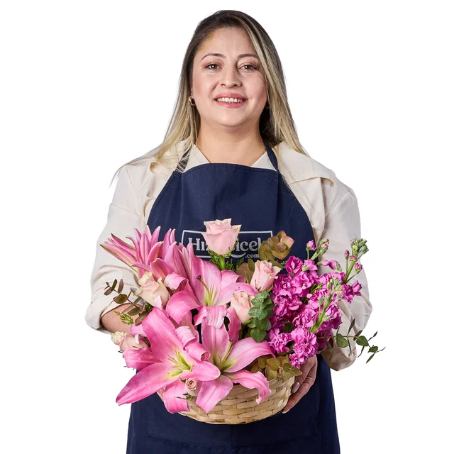 Pink Lilyum Basket