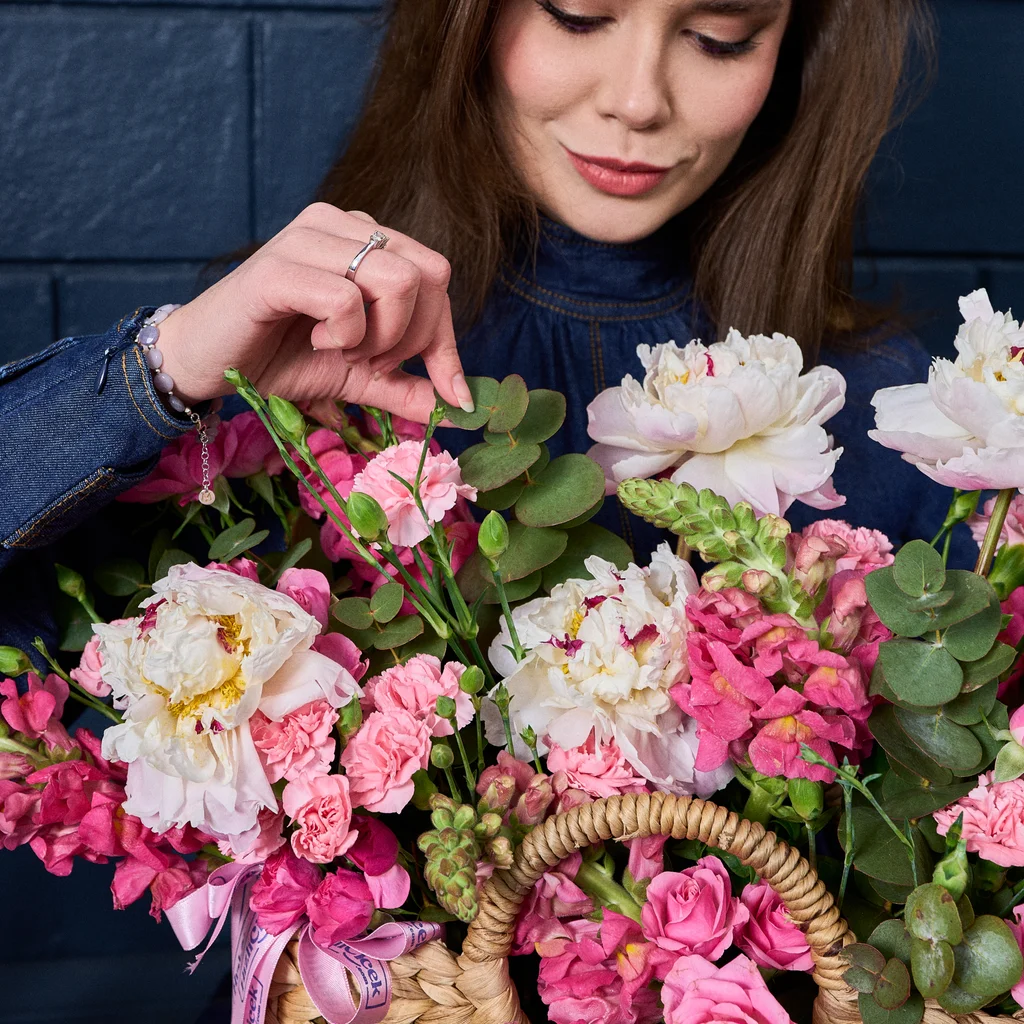 Peony Garden Hasır Sepet - 4