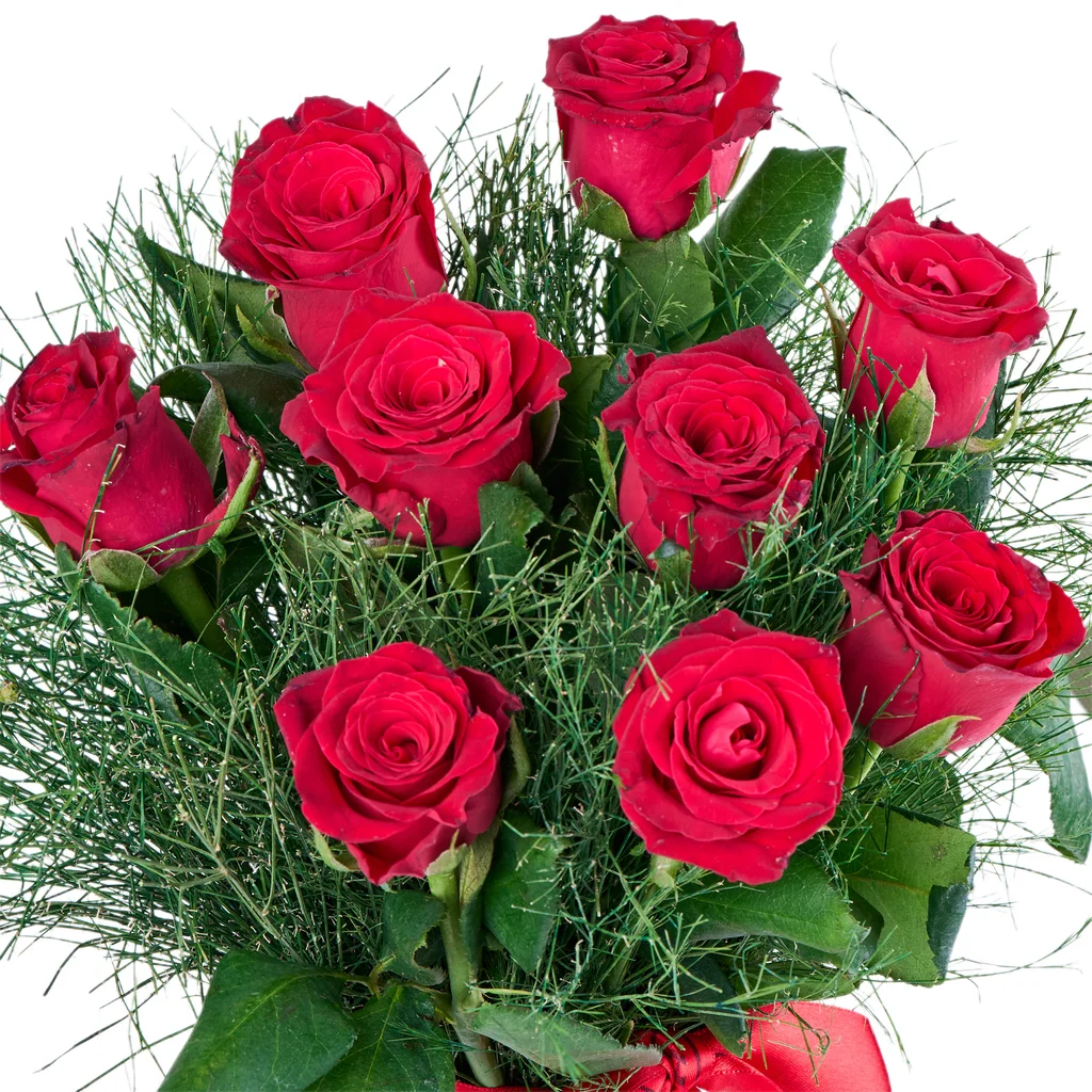 Vazoda 9’lu Kırmızı Gül - 3