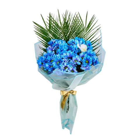 Mavi Papatya Buketi