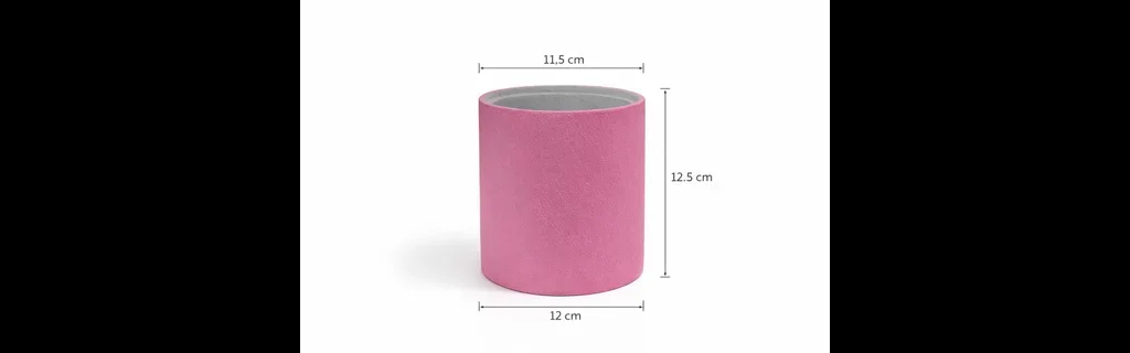 Silindir Pembe Beton Saksı