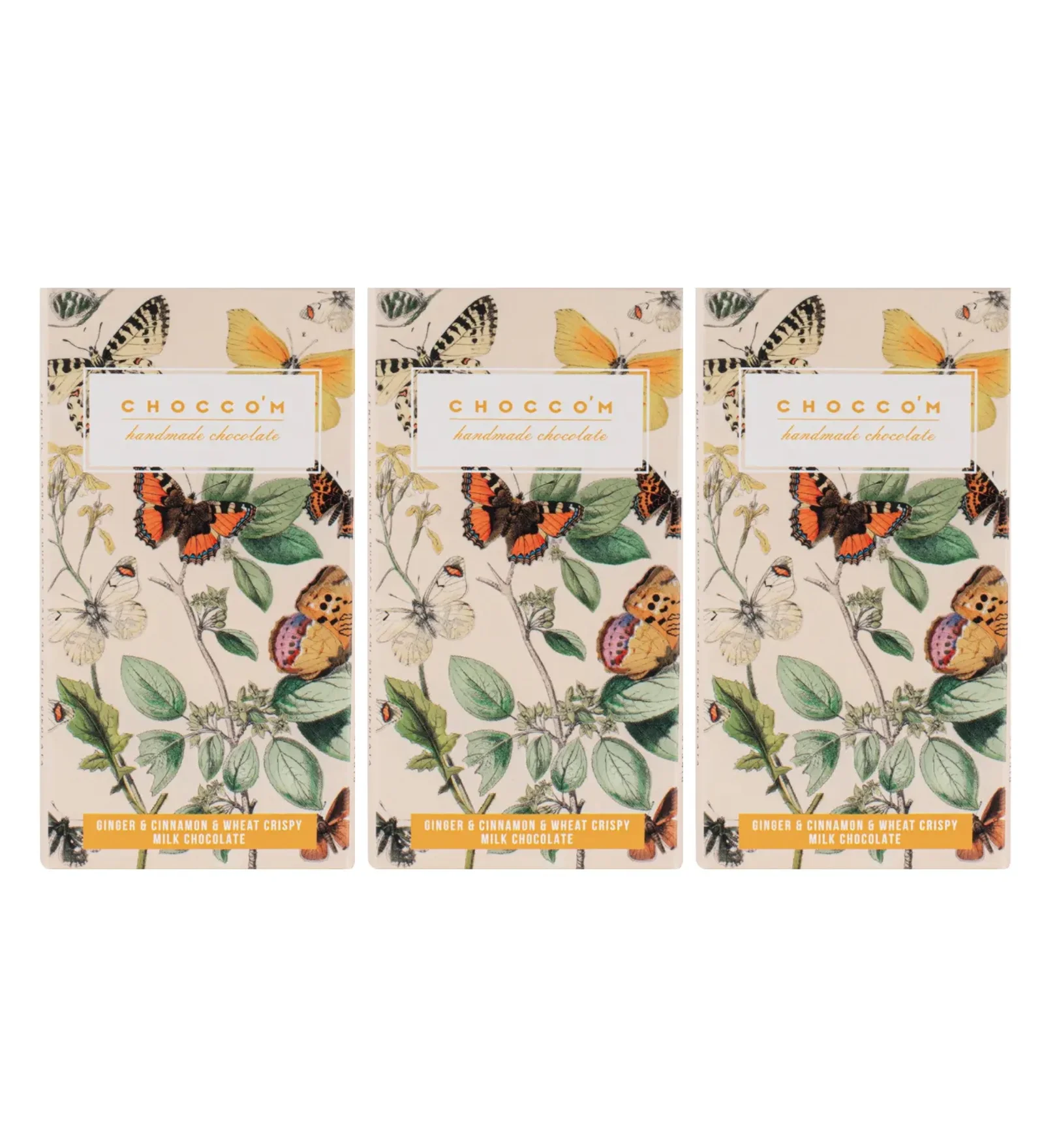 Choccom Zencefil & Tarçın Sütlü Çikolata 3'lü Set
