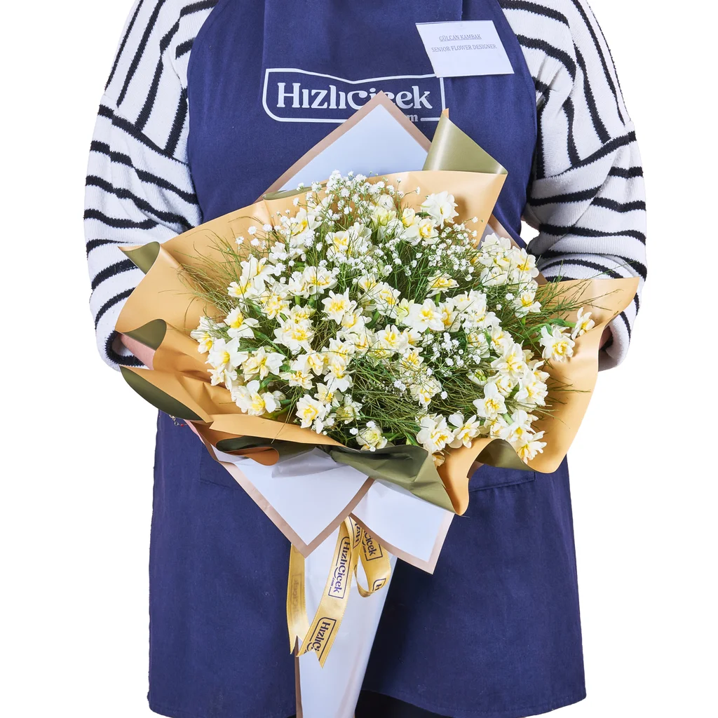 Beyaz Nergis Buketi
