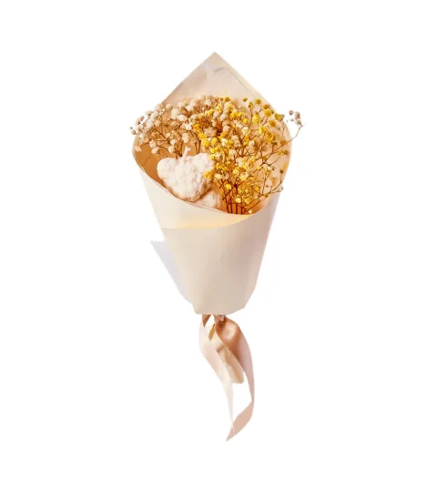 Yellow Bear Mum Buketi