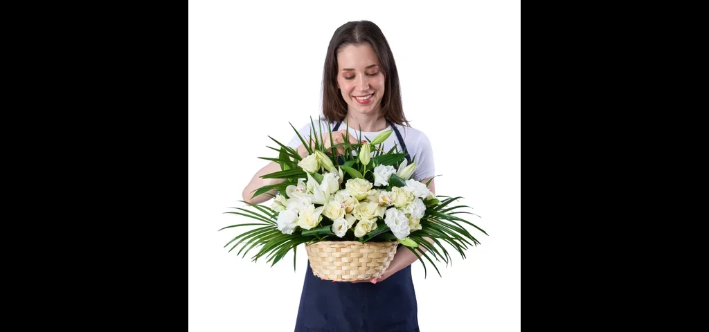 White Serenity Basket