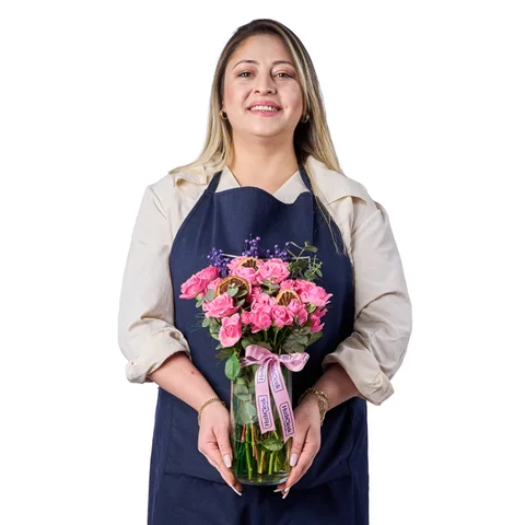 Paşabahçe Vazoda Pembe Çardak Güller