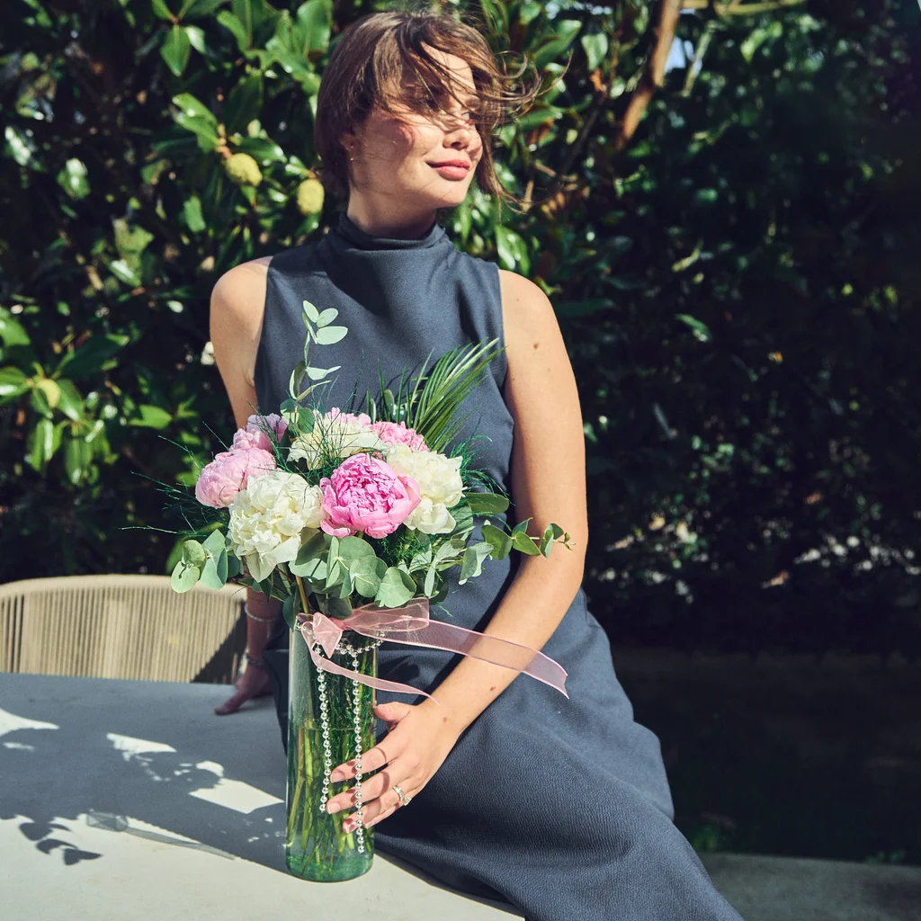 Vazoda Pembe Beyaz Şakayık