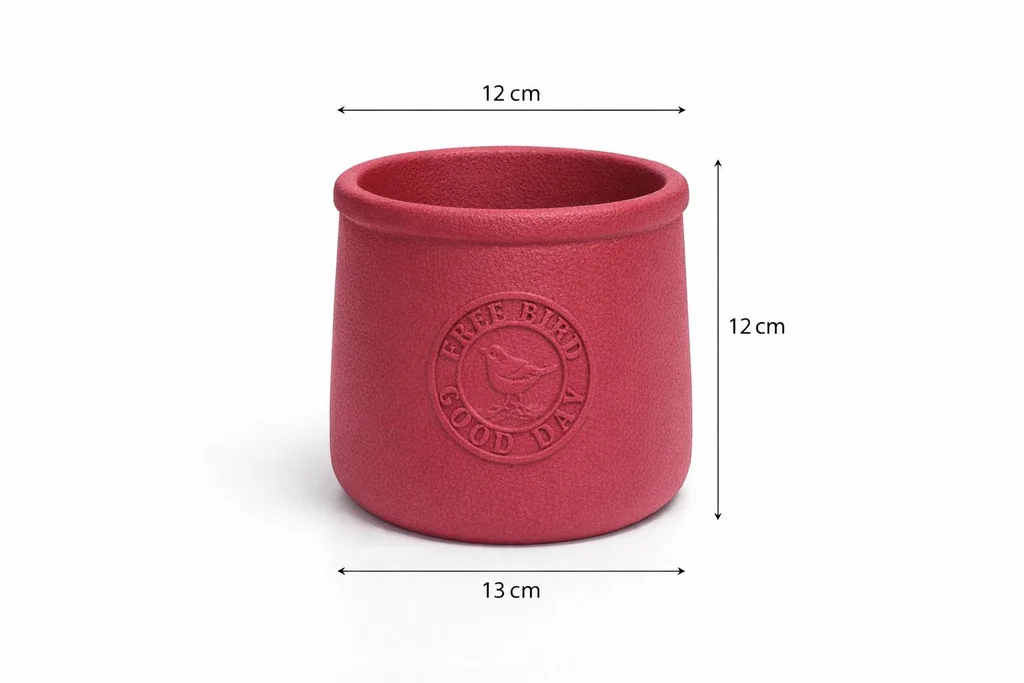 Kırmızı Dekoratif Beton Saksı