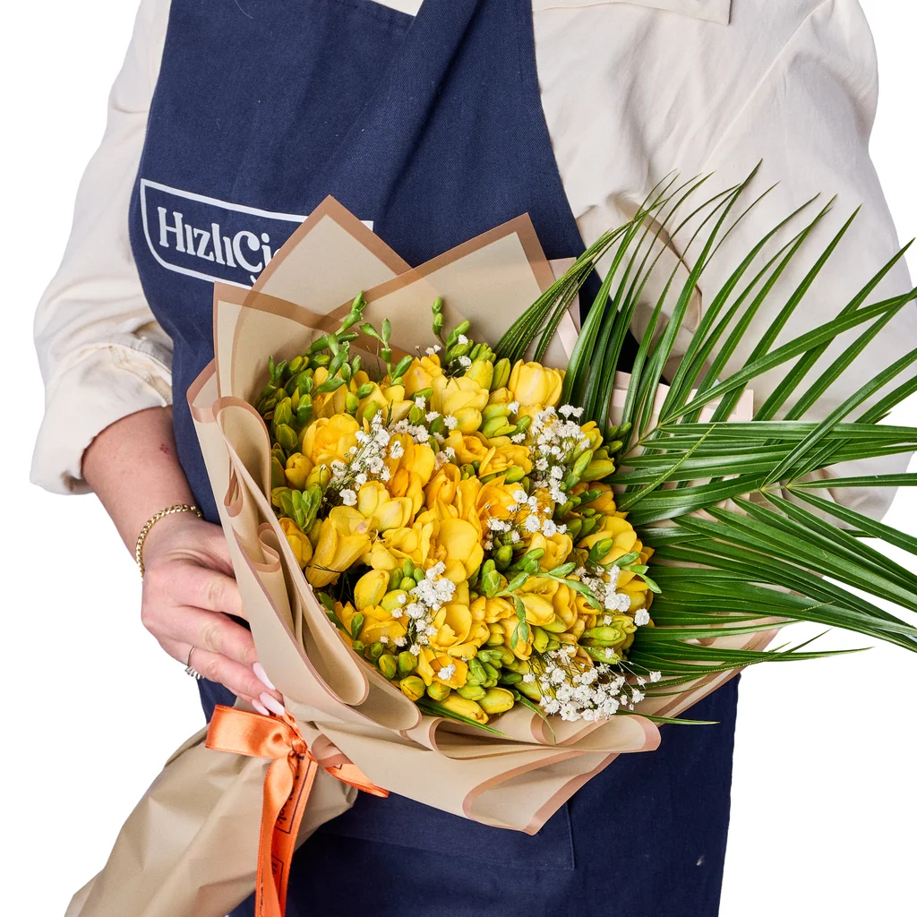 Sarı Frezya Buketi