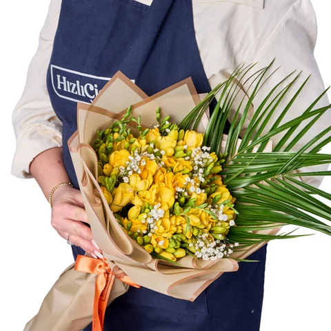 Sarı Frezya Buketi