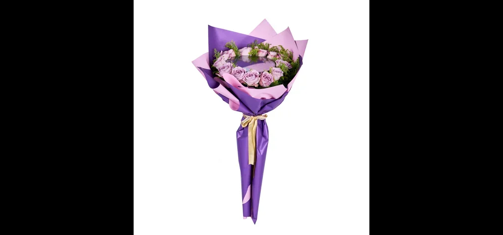Aynalı Lila Gül Buketi
