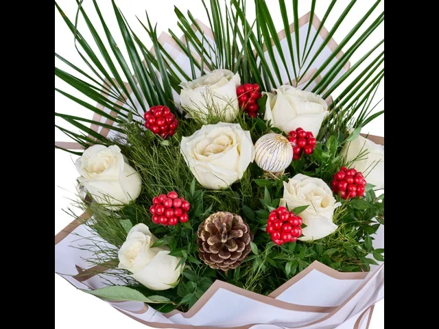 Beyaz Gül ve Kokina Buketi - 3