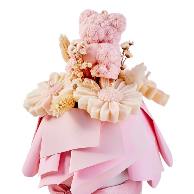 Pink Bear Tasarım Mum Kutusu - 3