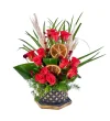 Red and Black Flower