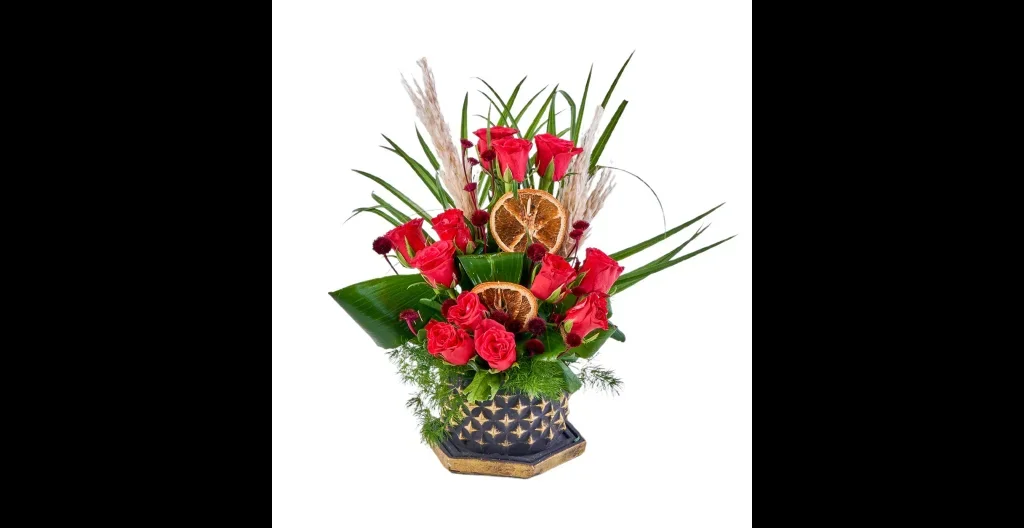 Red and Black Flower