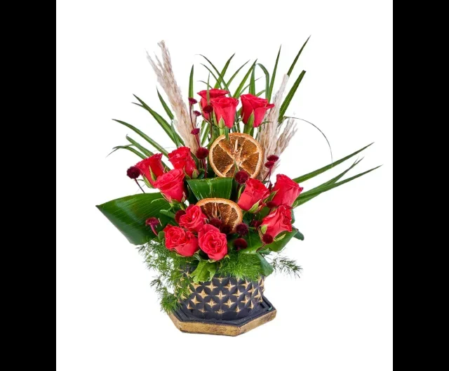 Red and Black Flower