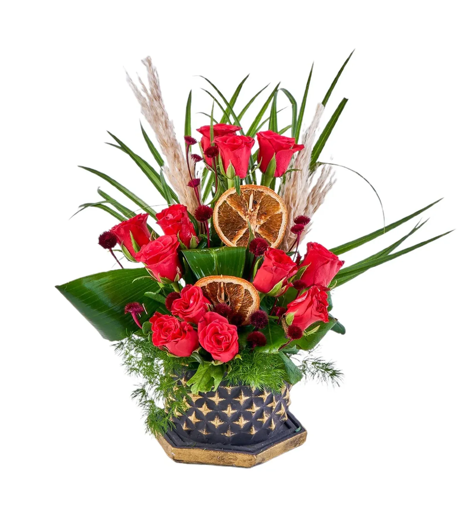 Red and Black Flower
