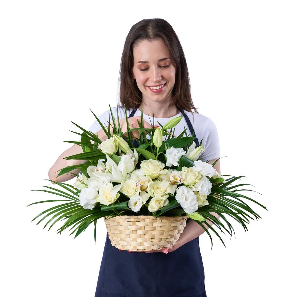 White Serenity Basket