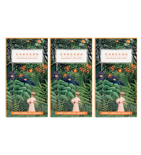 Choccom Portakal & Badem Bitter Çikolata 3'lü Set