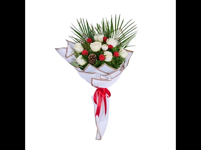 Beyaz Gül ve Kokina Buketi - 2