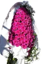 Pembe Gerbera Tek Kat Çelenk - 2