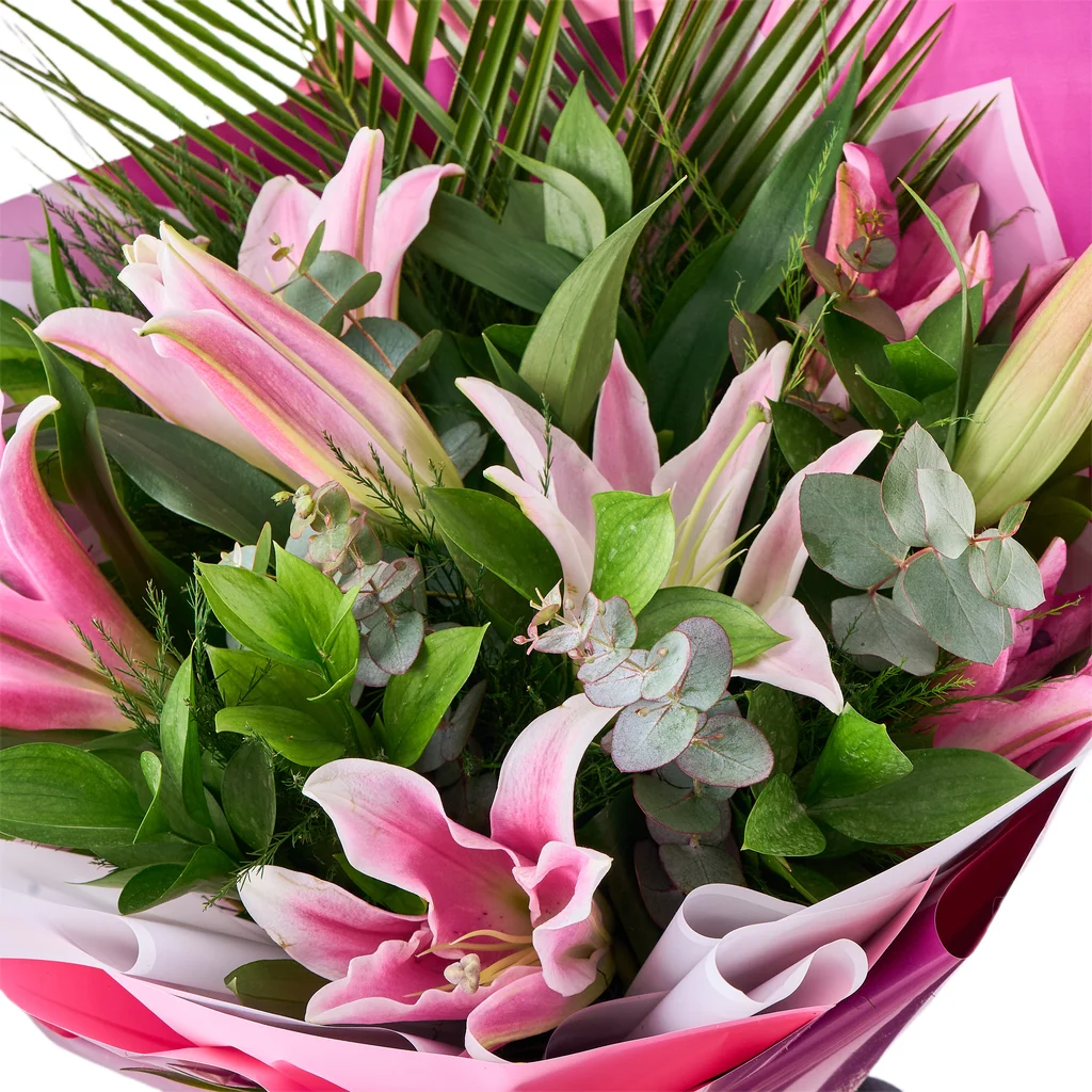 Pembe Lilyum Buketi - 3