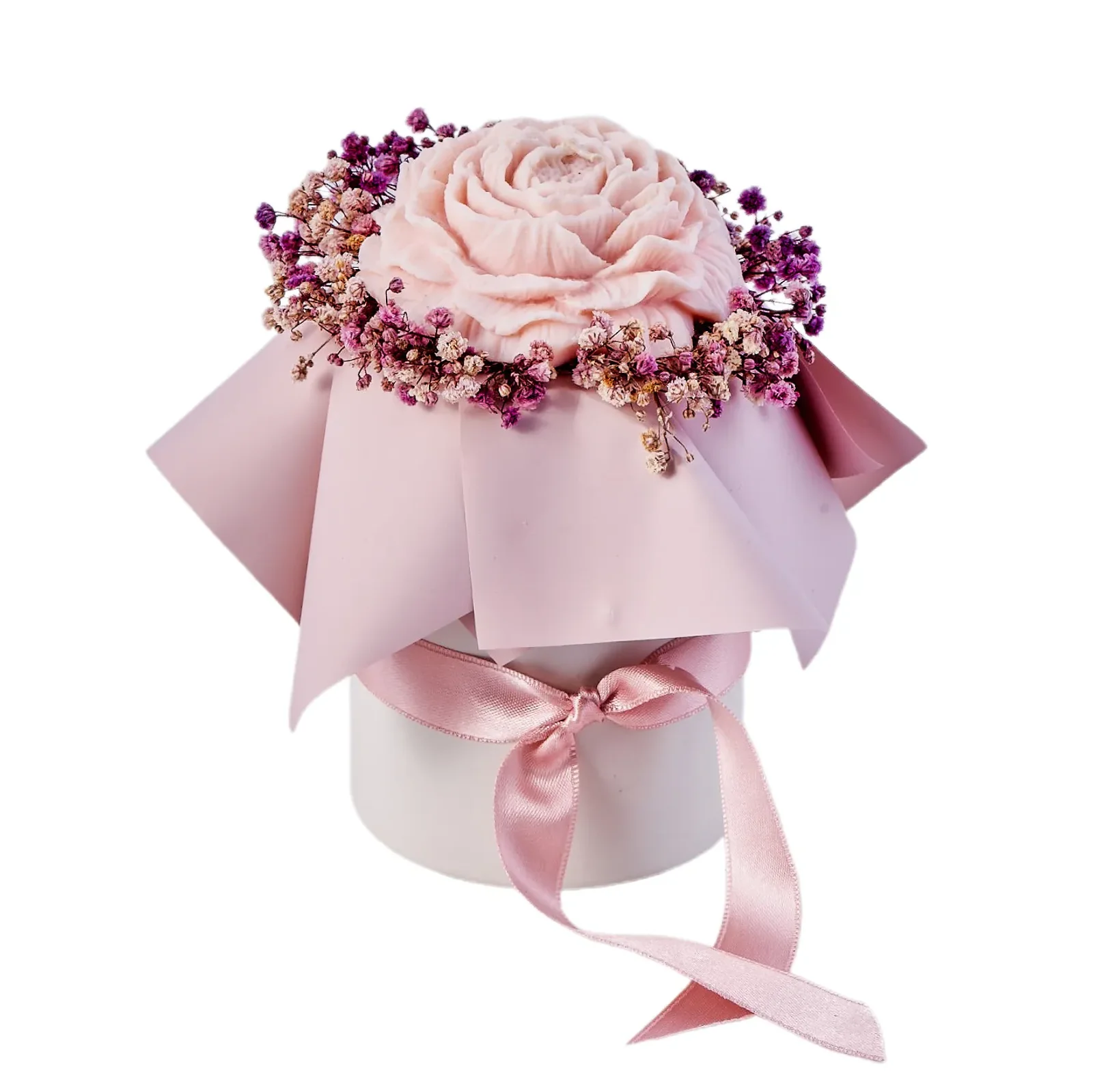 Soft Rose Tasarım Mum Kutusu