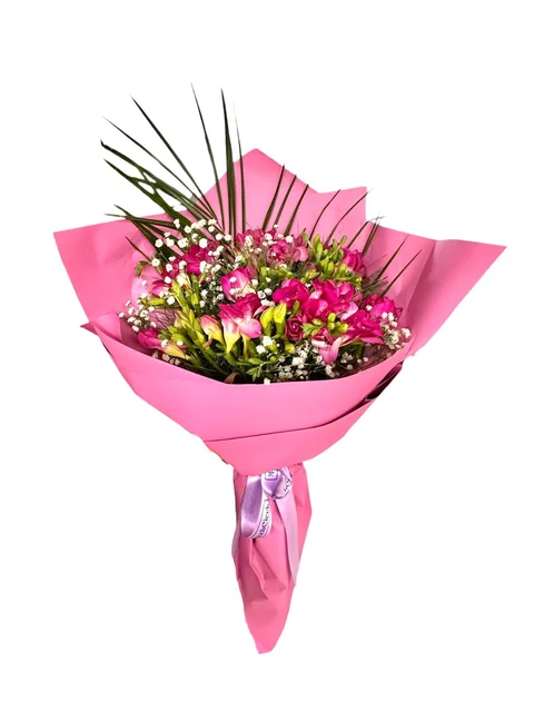 Fuşya Frezya Buketi