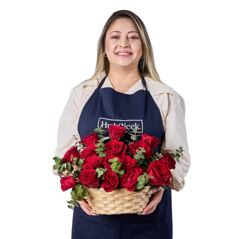 Royal Red Hasır Sepet