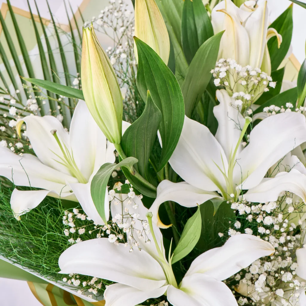 Beyaz Lilyum Buketi - 7