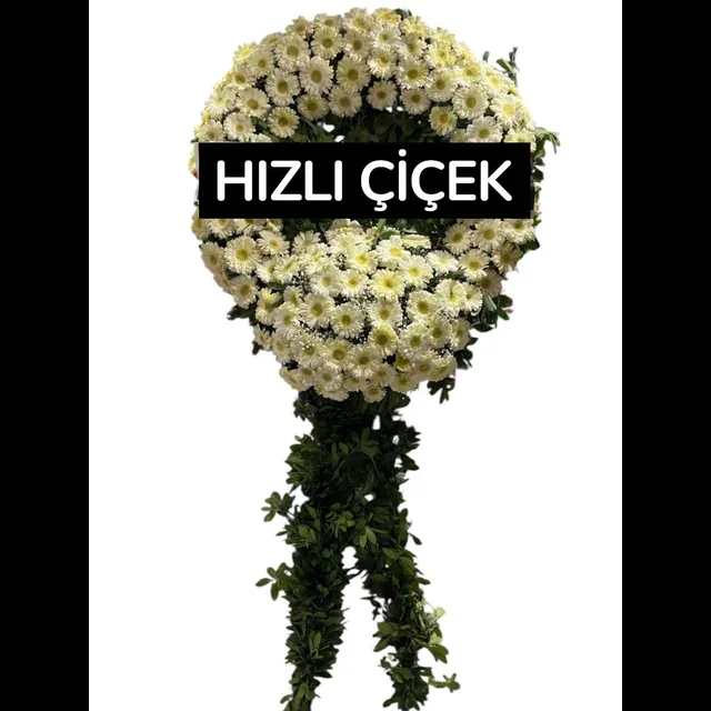 Beyaz Gerberalar Cenaze Çelengi