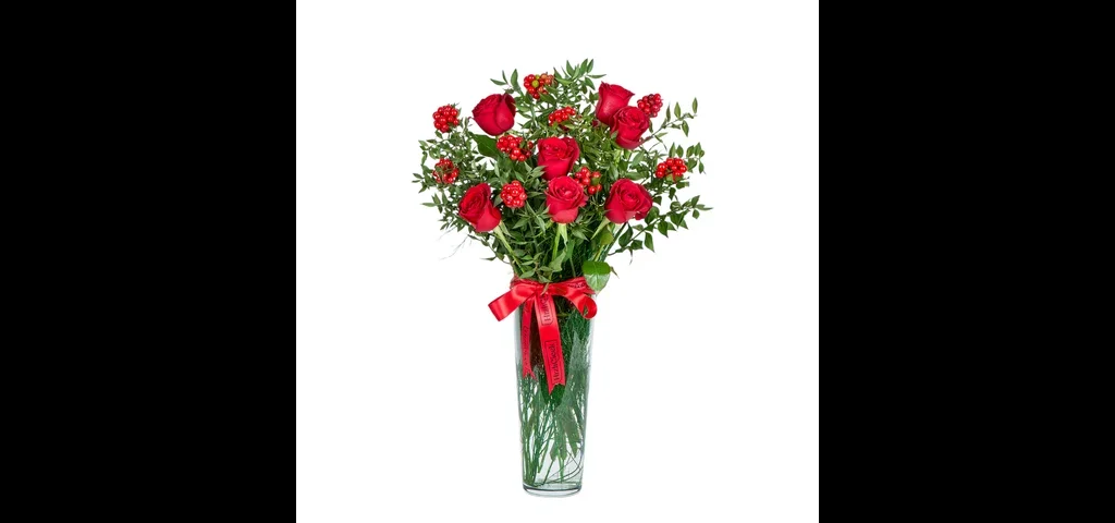 Red Rose & Kokina Bliss (Paşabahçe vazoda)