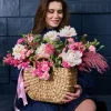 Peony Garden Hasır Sepet