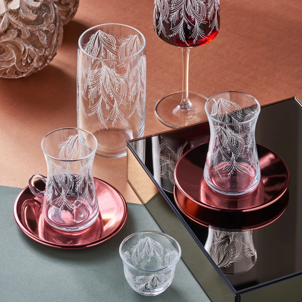 El Yapımı 4 Parça Çay Takımı