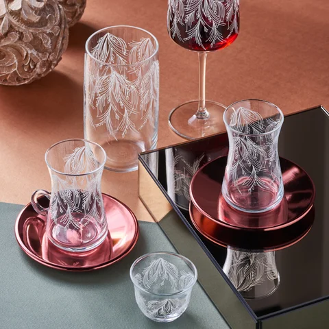 El Yapımı 4 Parça Çay Takımı