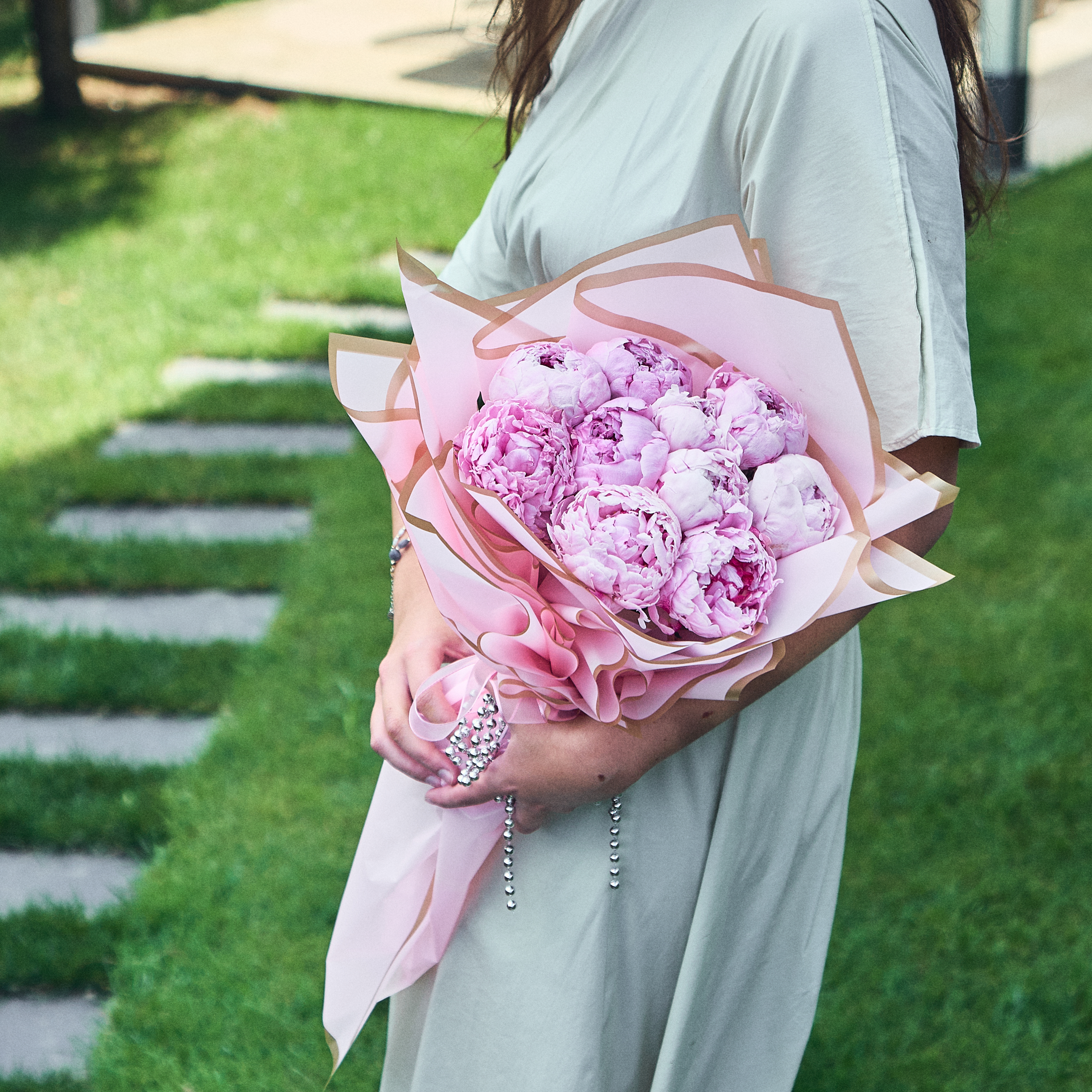 Pembe Şakayık Buketi - 8