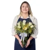 Vazoda Beyaz Gül ve Mimoza