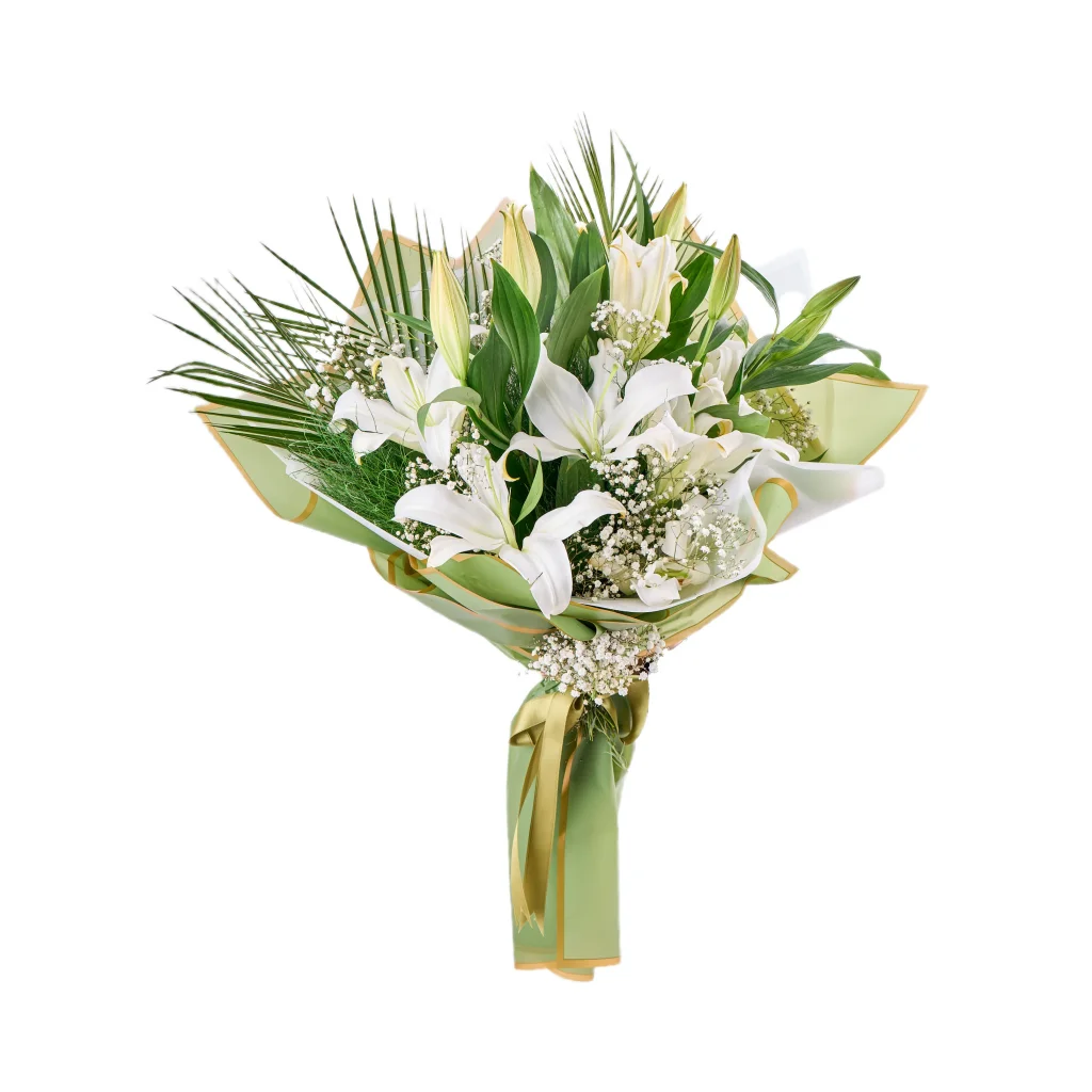 Beyaz Lilyum Buketi - 5