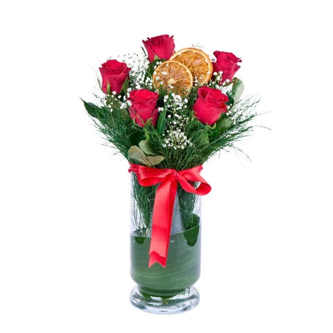 Red Roses Vase