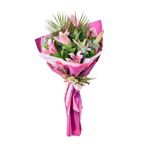 Pembe Lilyum Buketi