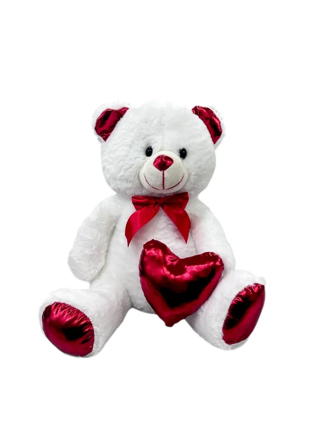 Parlak Kalpli Peluş Ayı (50 cm)