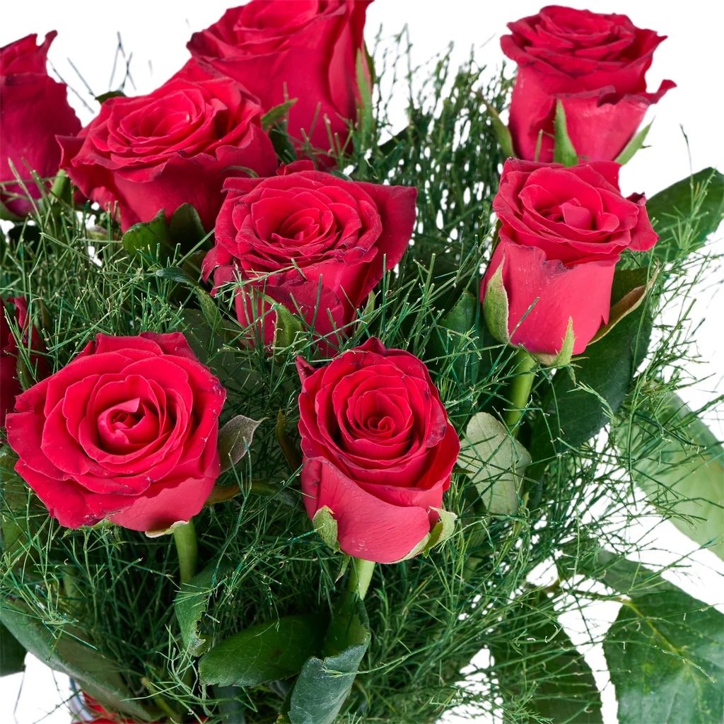Vazoda 9’lu Kırmızı Gül - 4