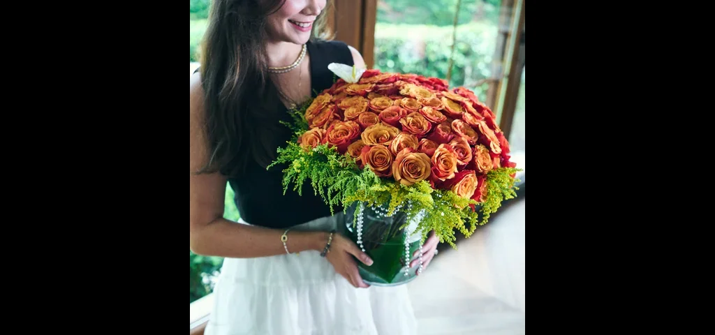  Vazoda Premium 101 Turuncu Gül