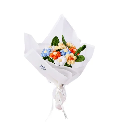 El Örgüsü Karışık Papatya Buketi