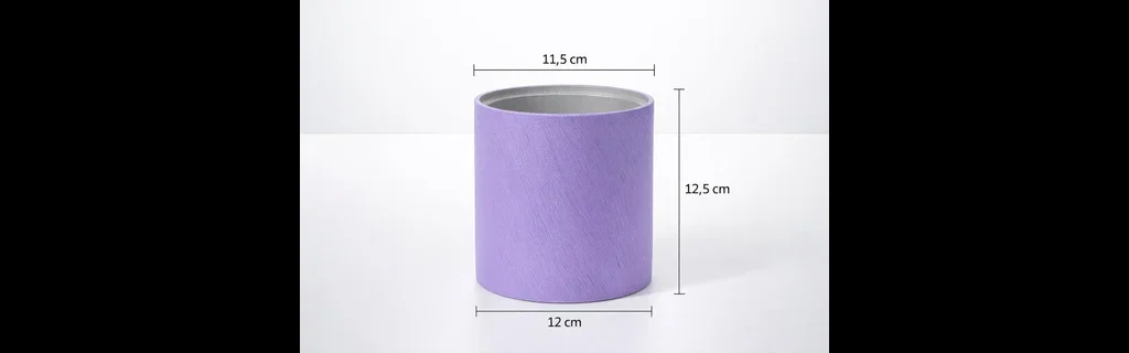 Silindir Lila Beton Saksı