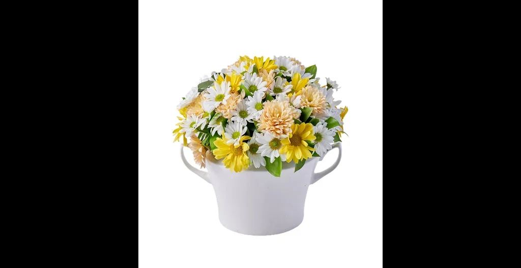 Porselen Kasede Kır Çiçekleri