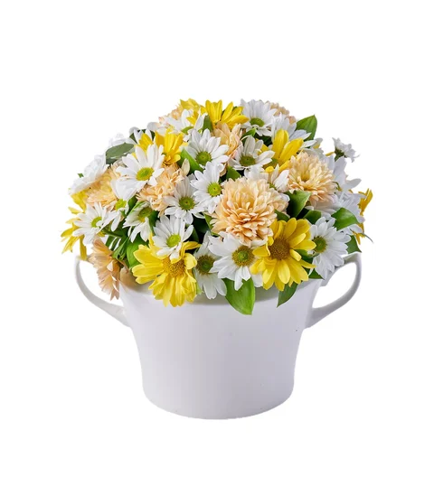 Porselen Kasede Kır Çiçekleri