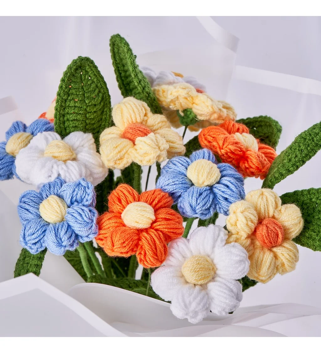 El Örgüsü Karışık Papatya Buketi - 3