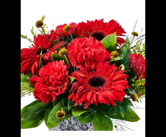 Kırmızı Karanfil ve Gerbera Çiçeği - 3