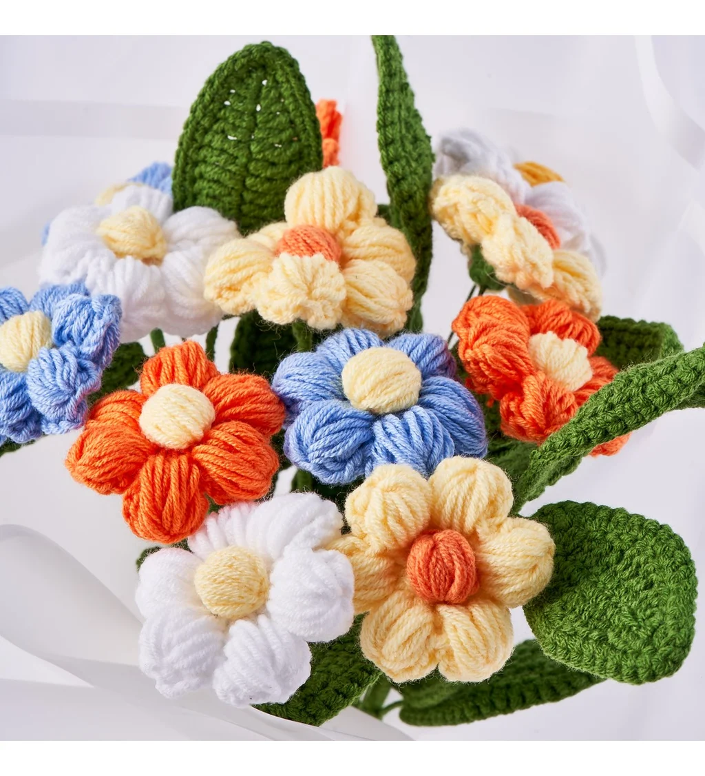 El Örgüsü Karışık Papatya Buketi - 4